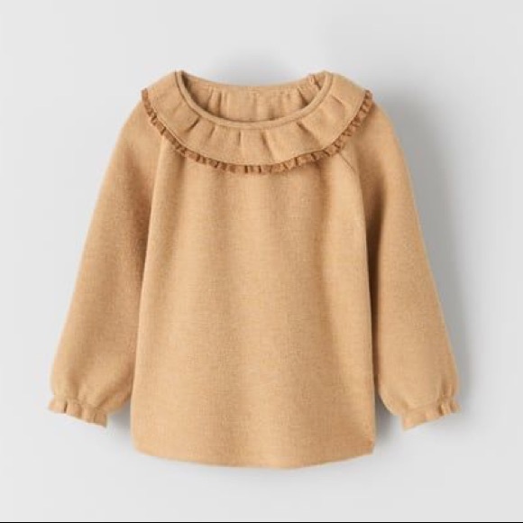 Zara Lace trim ruffled sweater in size 18-24mo - Picture 1 of 4